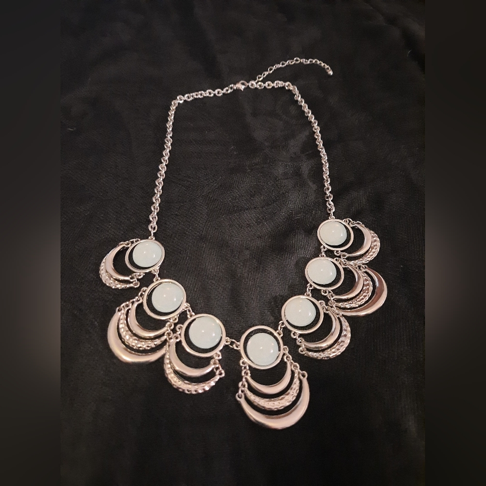 Light blue statement necklace